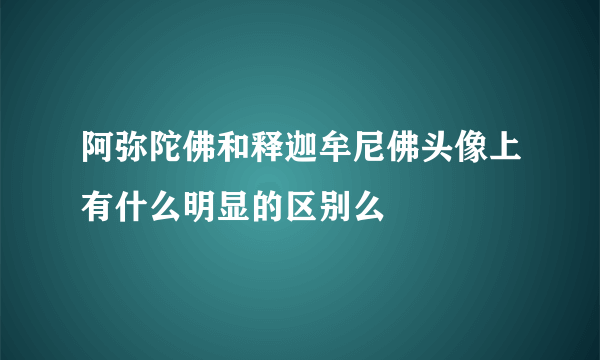 阿弥陀佛和释迦牟尼佛头像上有什么明显的区别么
