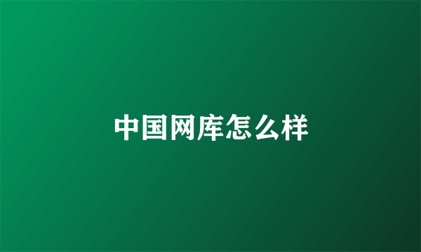 中国网库怎么样