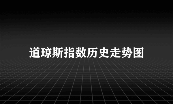 道琼斯指数历史走势图