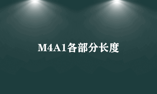 M4A1各部分长度