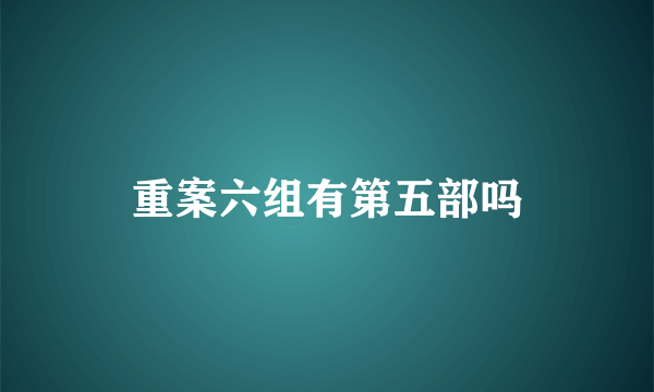 重案六组有第五部吗