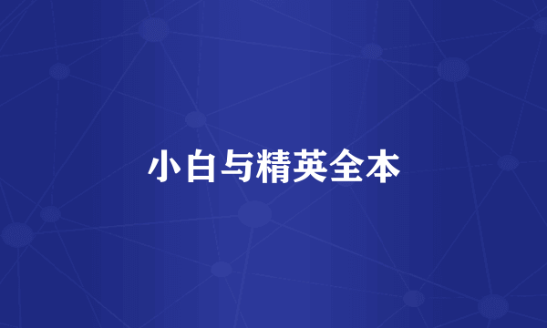 小白与精英全本