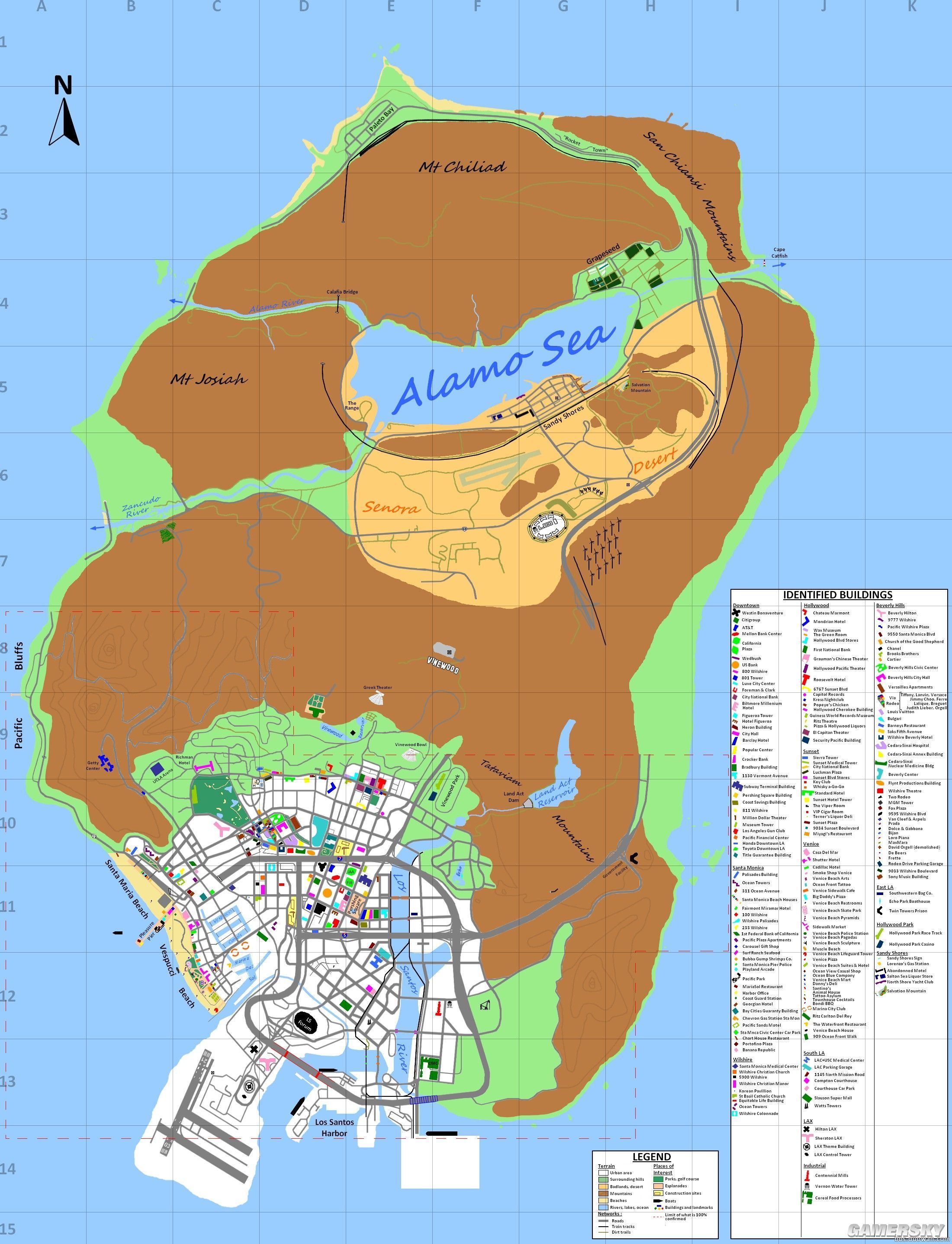 GTA5的地图与真实洛杉矶地图差多少?