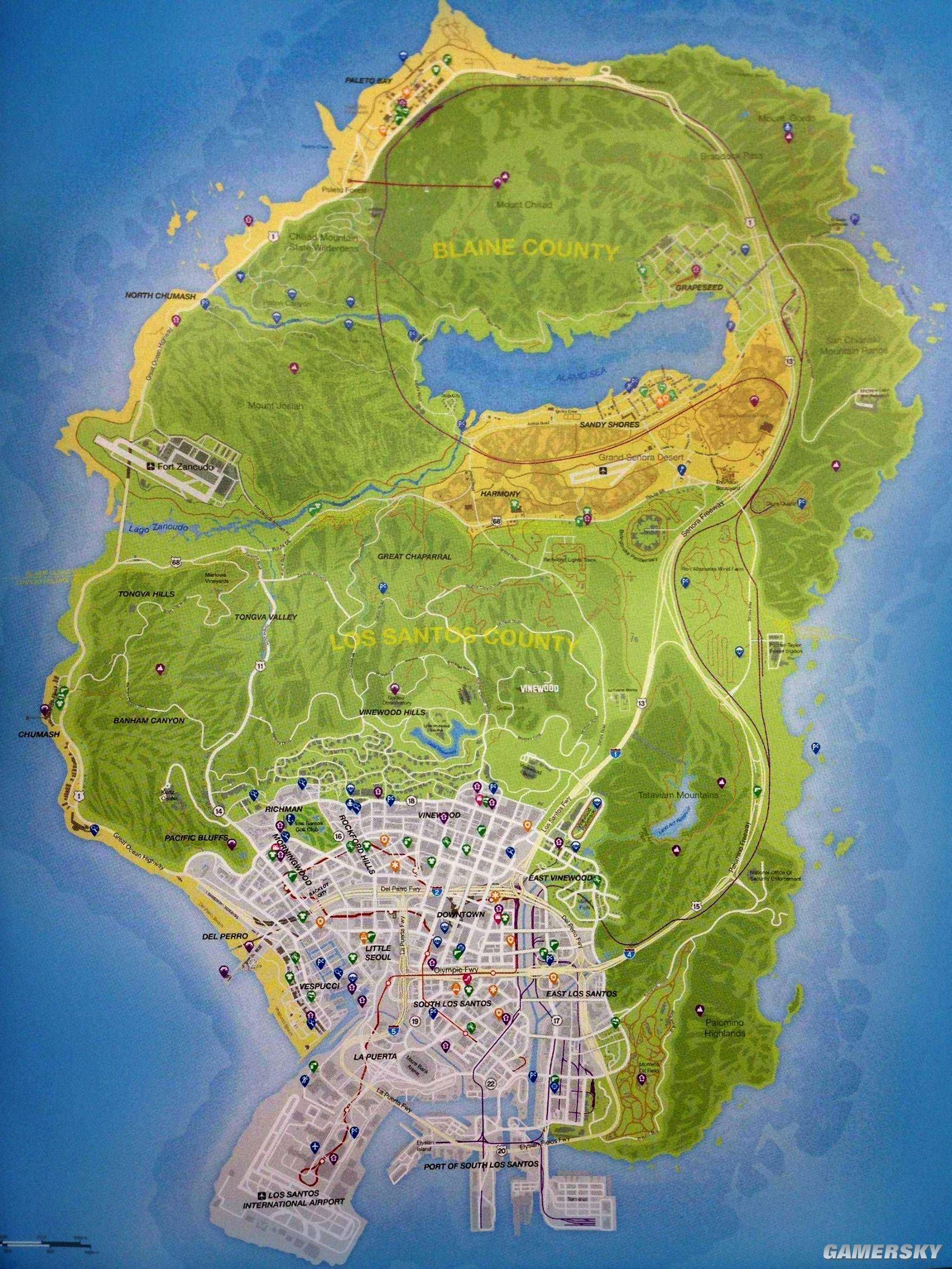 GTA5的地图与真实洛杉矶地图差多少?