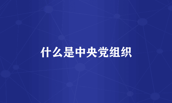 什么是中央党组织