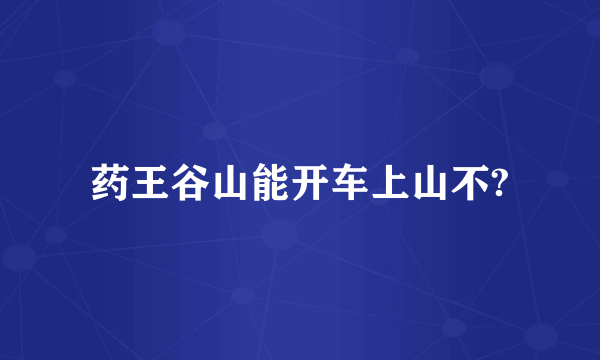 药王谷山能开车上山不?