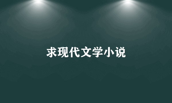 求现代文学小说