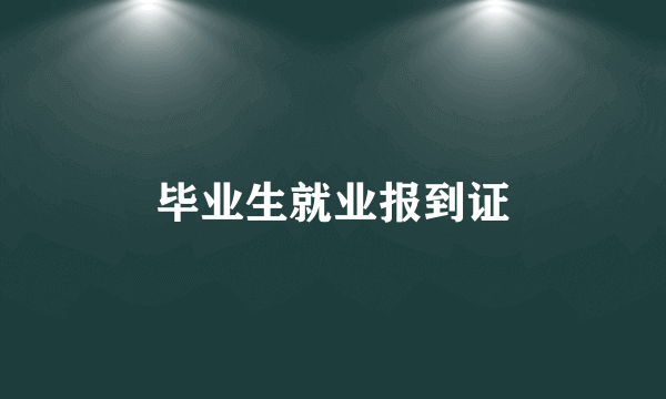毕业生就业报到证