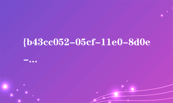 {b43cc052-05cf-11e0-8d0e-00262dfd758a}{3808876b-c176-4e48-b7ae-04046e6cc752}是什么？