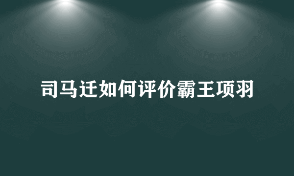 司马迁如何评价霸王项羽