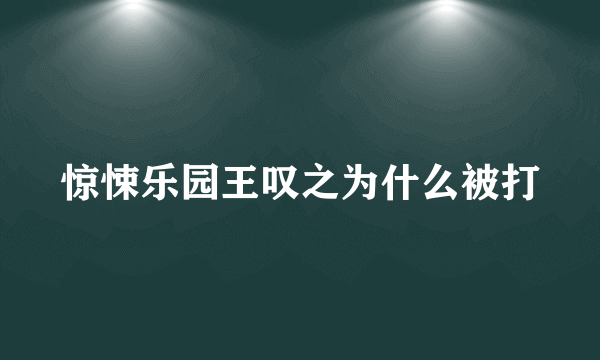 惊悚乐园王叹之为什么被打
