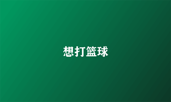 想打篮球