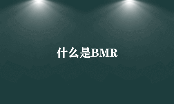 什么是BMR