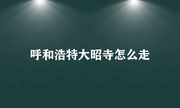 呼和浩特大昭寺怎么走