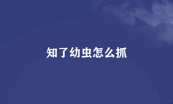 知了幼虫怎么抓