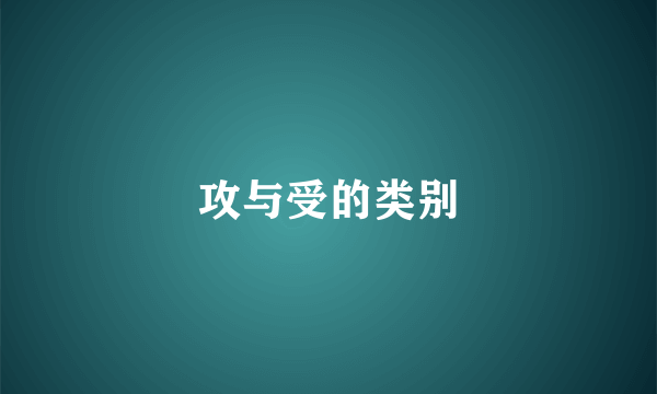 攻与受的类别