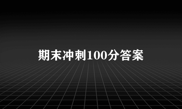 期末冲刺100分答案