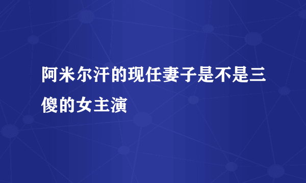 阿米尔汗的现任妻子是不是三傻的女主演