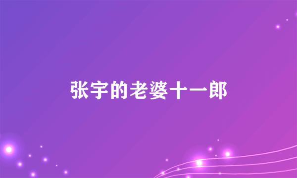 张宇的老婆十一郎