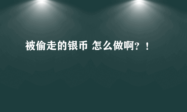 被偷走的银币 怎么做啊？！