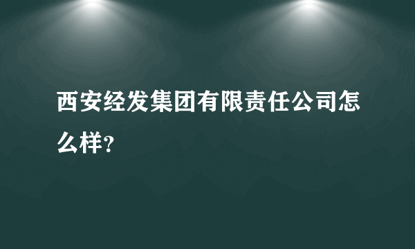 西安经发集团有限责任公司怎么样？