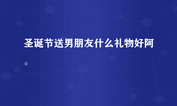 圣诞节送男朋友什么礼物好阿。