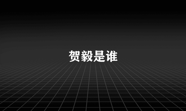 贺毅是谁