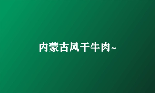 内蒙古风干牛肉~