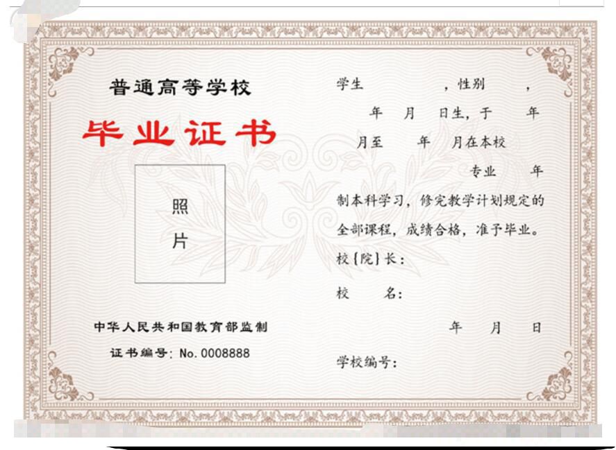 云南交通职业技术学院的大学毕业证书图片