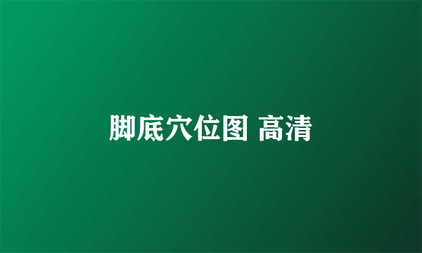 脚底穴位图 高清