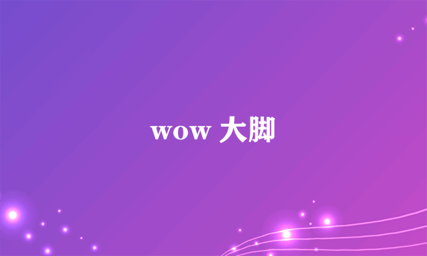 wow 大脚