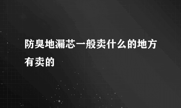 防臭地漏芯一般卖什么的地方有卖的