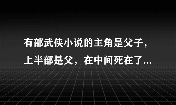 有部武侠小说的主角是父子，上半部是父，在中间死在了他妻子的师父手上，还被狼分尸了