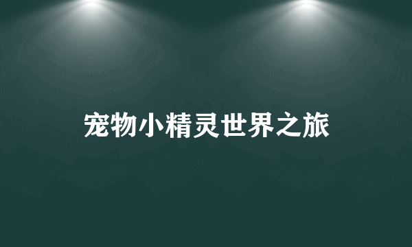 宠物小精灵世界之旅
