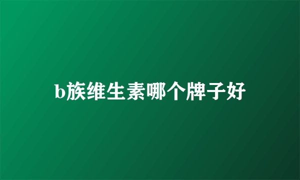 b族维生素哪个牌子好