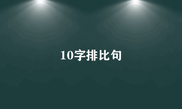 10字排比句