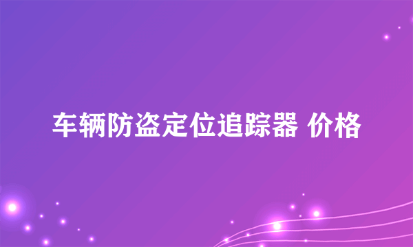 车辆防盗定位追踪器 价格