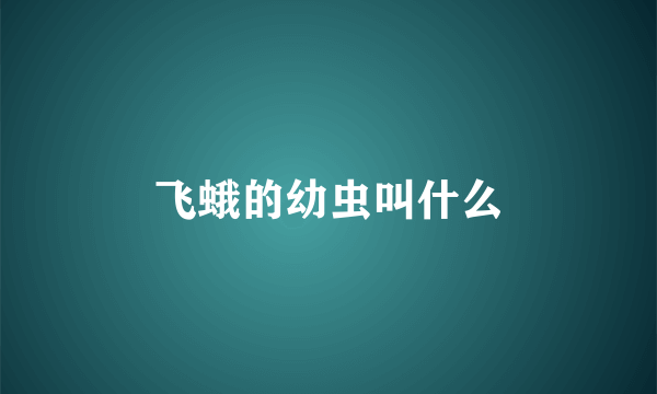 飞蛾的幼虫叫什么