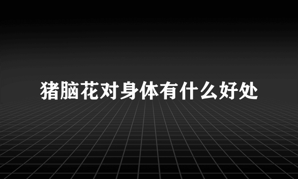 猪脑花对身体有什么好处