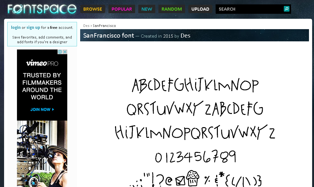 有人有 San Francisco 字体吗