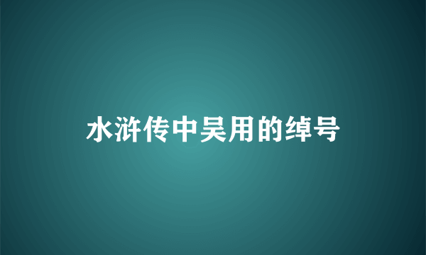 水浒传中吴用的绰号