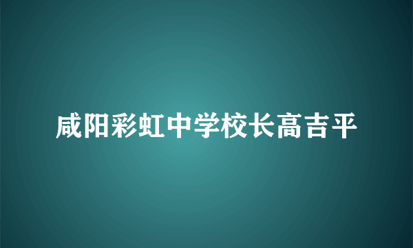 咸阳彩虹中学校长高吉平