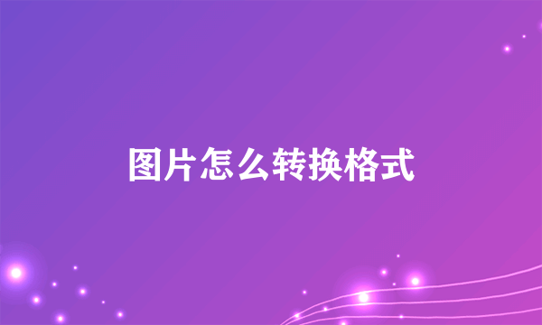 图片怎么转换格式
