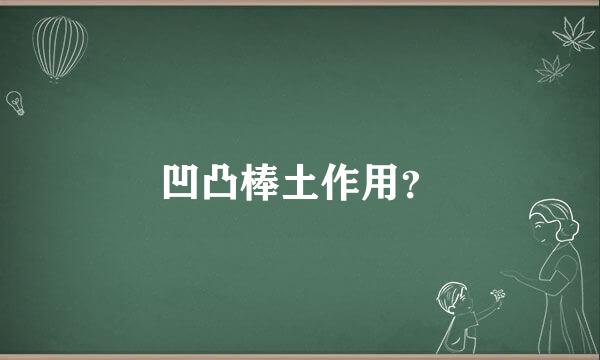 凹凸棒土作用？
