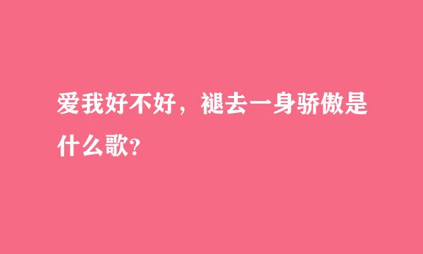 爱我好不好，褪去一身骄傲是什么歌？