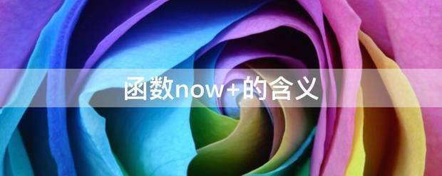 函数now 的含义