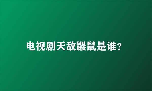 电视剧天敌鼹鼠是谁？