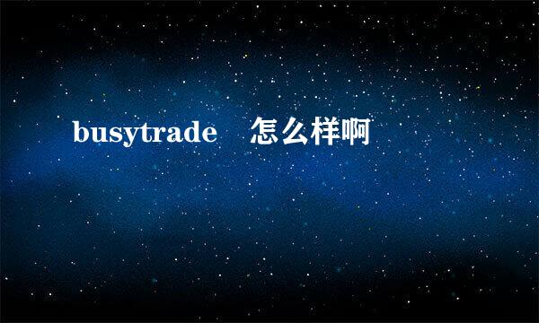 busytrade 怎么样啊