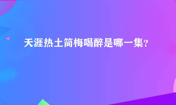 天涯热土简梅喝醉是哪一集？