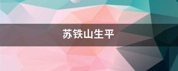 苏铁山生平